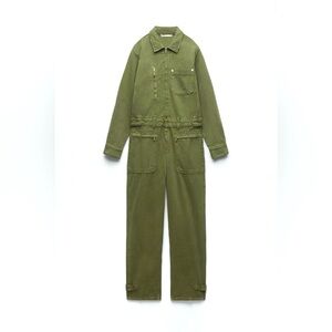 Zara Olive Jumpsuit
